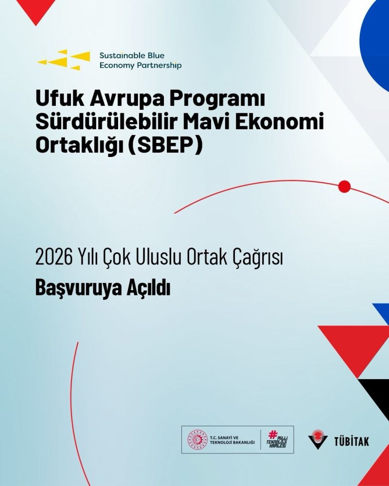 Ufuk Avrupa Programı Sürdürülebilir Mavi Ekonomi Ortaklığı (SBEP) 2026 Yılı Çok Uluslu Ortak Çağrısı Başvuruya Açıldı